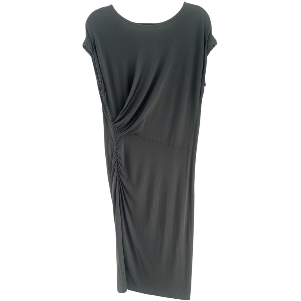 All Saints Alix Dress Sleeveless Ruching Stretch Jersey Knit Modal Gray Size 6
